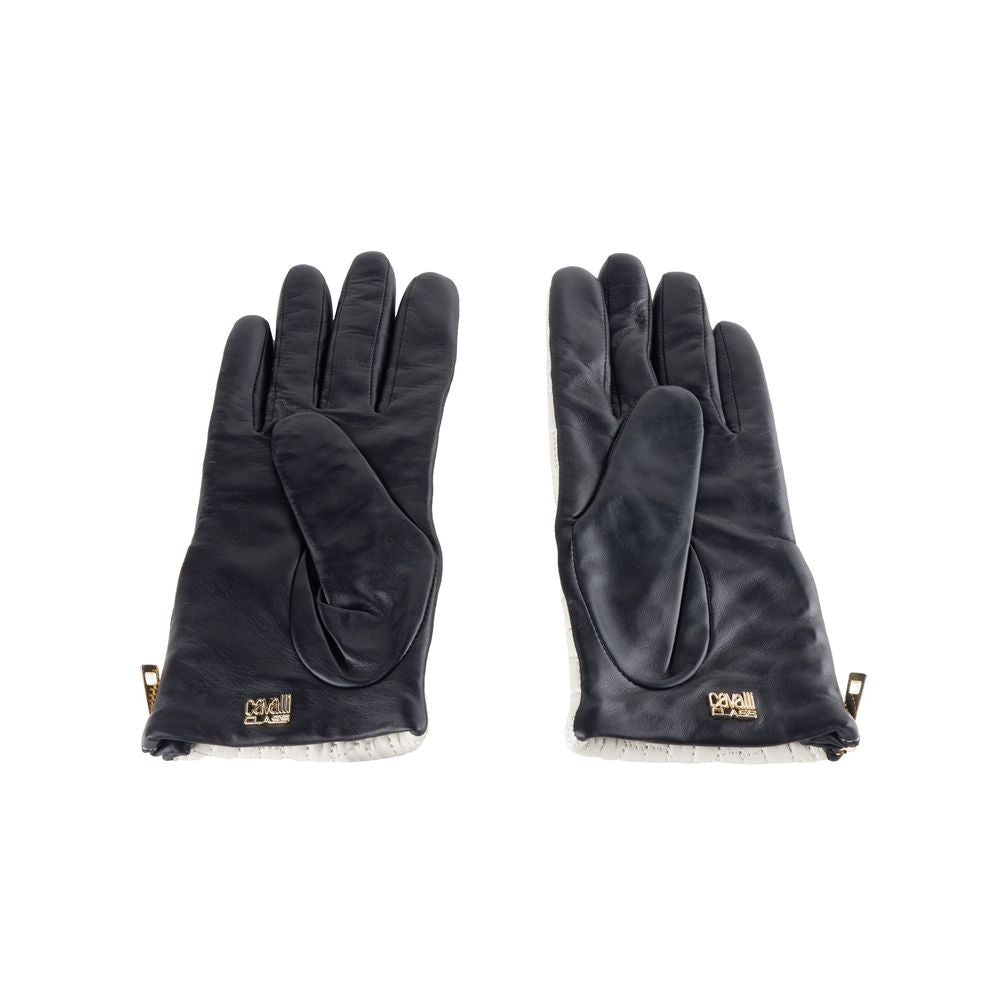 Cavalli Class Gray Lambskin Women Glove -   -  Cavalli Class.
