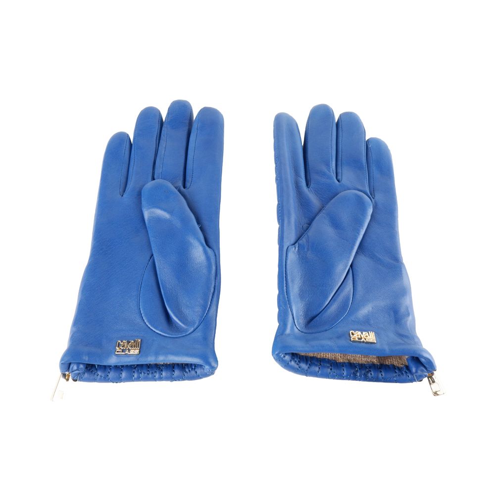 Cavalli Class Blue Lambskin Women Glove -   -  Cavalli Class.