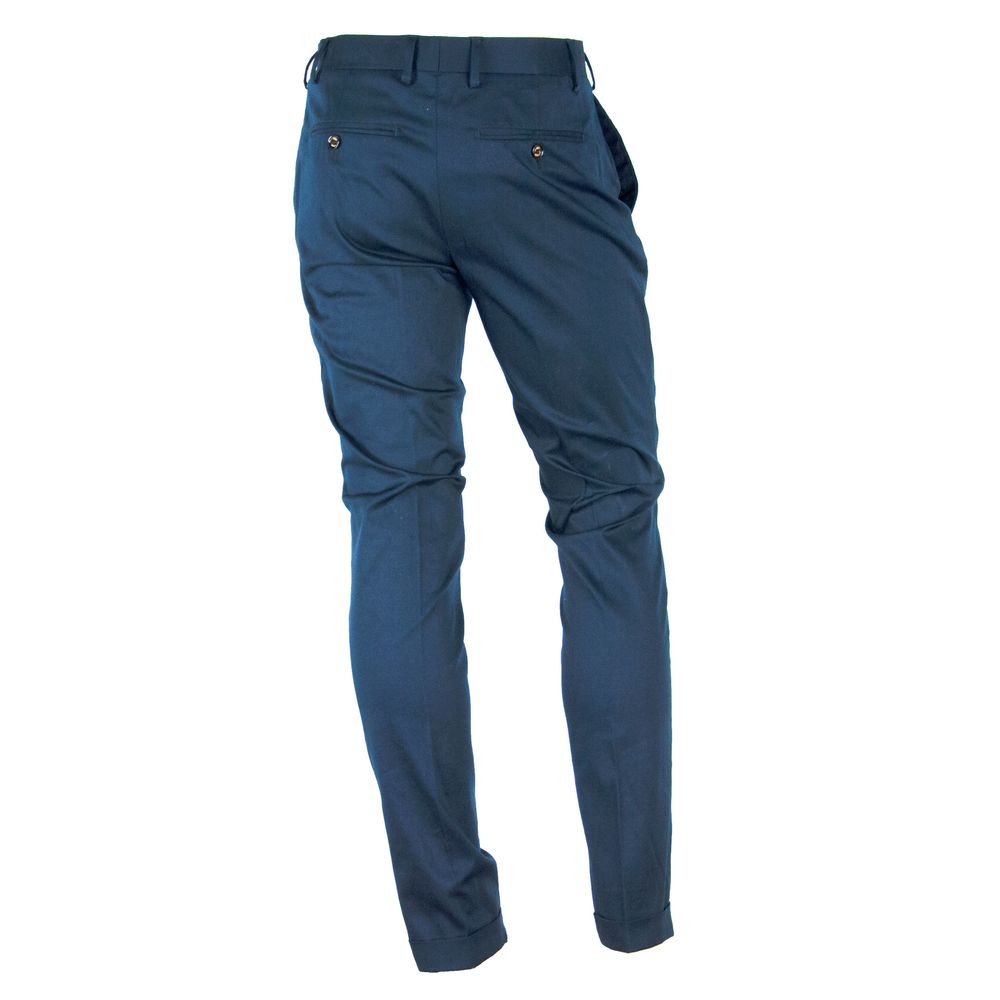 Made in Italy Elegant Summer Cotton Blend Trousers -   -  Made in Italy.