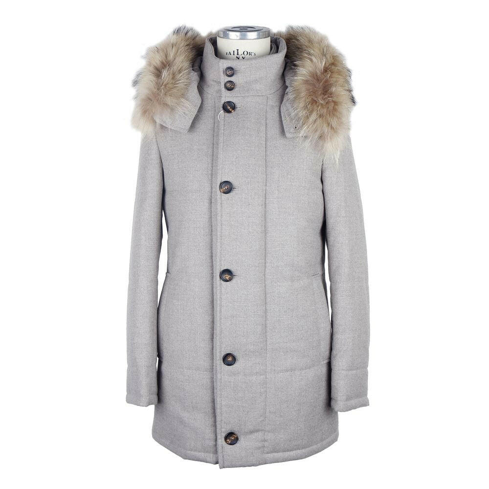 Made in Italy Italian Wool-Cashmere Blend Gray Jacket -   -  Made in Italy.