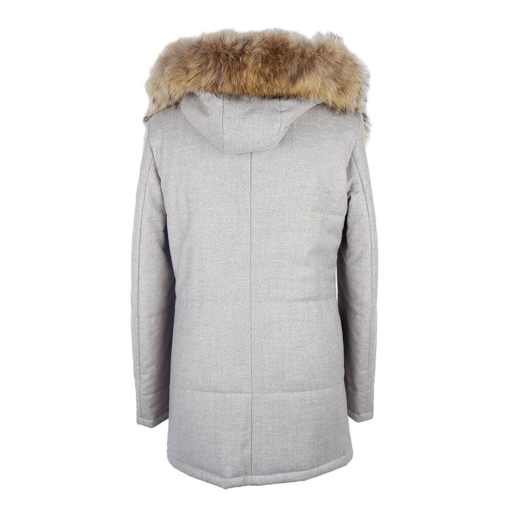 Made in Italy Italian Wool-Cashmere Blend Gray Jacket -   -  Made in Italy.