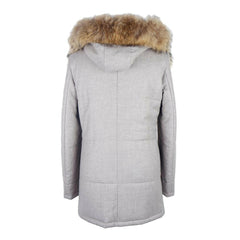 Made in Italy Italian Wool-Cashmere Blend Gray Jacket -   -  Made in Italy.