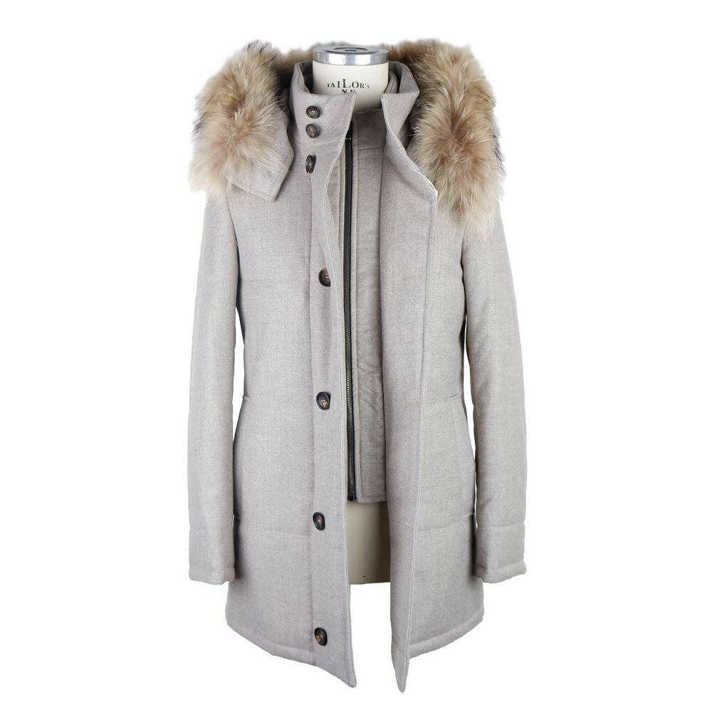 Made in Italy Italian Wool-Cashmere Blend Gray Jacket -   -  Made in Italy.
