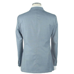 Emilio Romanelli Blue Wool Men's Blazer -   -  Emilio Romanelli.