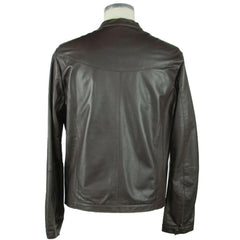 Emilio Romanelli Elegant Leather Jacket -   -  Emilio Romanelli.