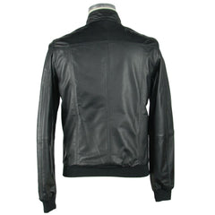 Emilio Romanelli Sleek Black Leather Jacket For Men -   -  Emilio Romanelli.