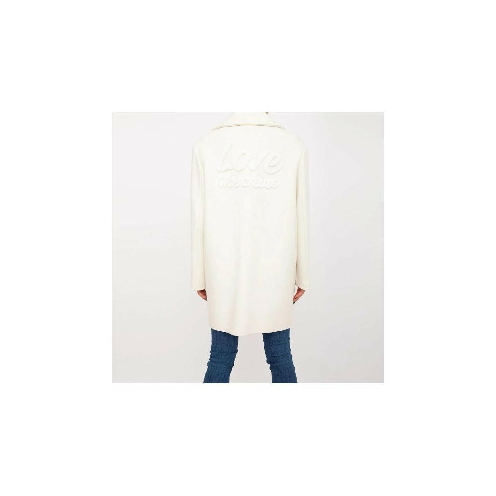 Love Moschino Chic White Winter Elegance Long Coat -   -  Love Moschino.