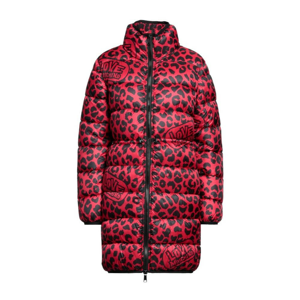 Love Moschino Chic Leopard Print Long Down Jacket -   -  Love Moschino.