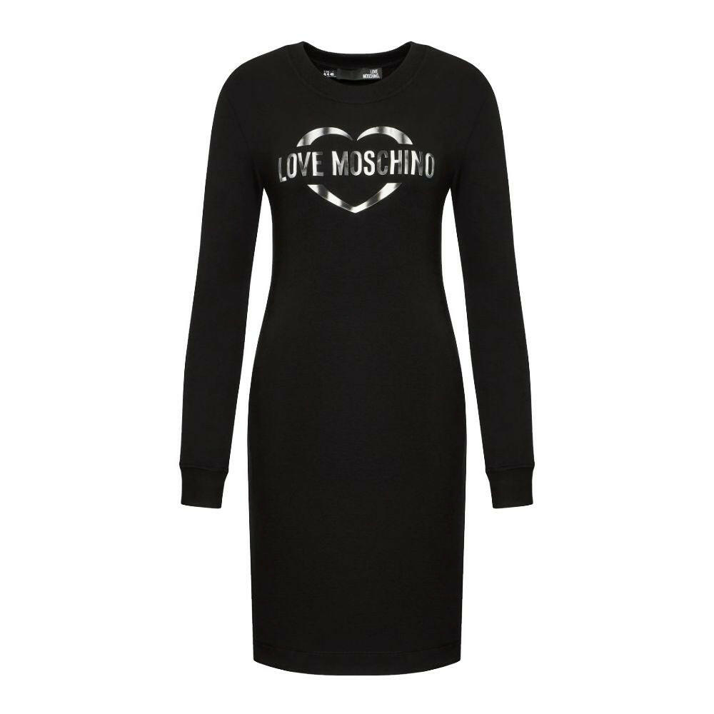Love Moschino Chic Cotton Blend Logo Dress -   -  Love Moschino.