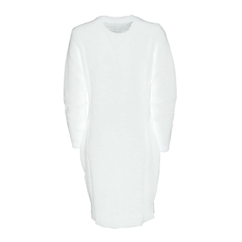 Love Moschino Chic Heart Pattern Knit Dress in White -   -  Love Moschino.