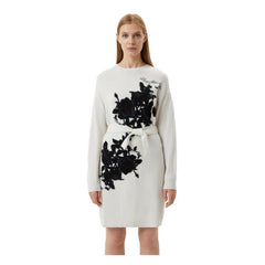 Love Moschino Elegant Embroidered Wool Blend Long Dress -   -  Love Moschino.