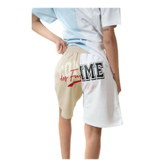 Comme Des Fuckdown Chic Two-Tone Logo Shorts -   -  Comme Des Fuckdown.