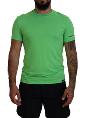 Dsquared² Green Modal Short Sleeves Crewneck T-shirt -   -  Dsquared².