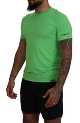 Dsquared² Green Modal Short Sleeves Crewneck T-shirt -   -  Dsquared².