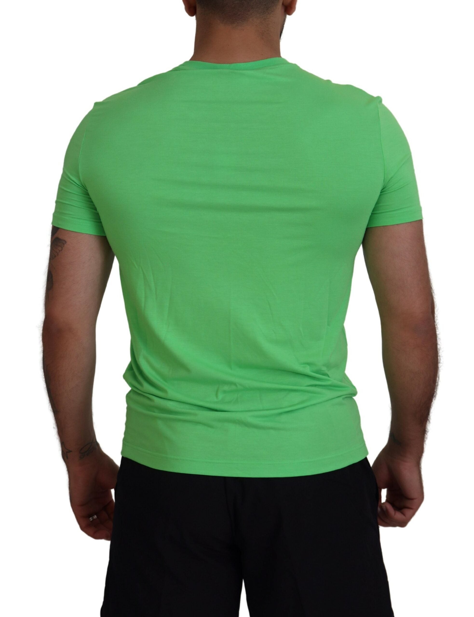 Dsquared² Green Modal Short Sleeves Crewneck T-shirt -   -  Dsquared².