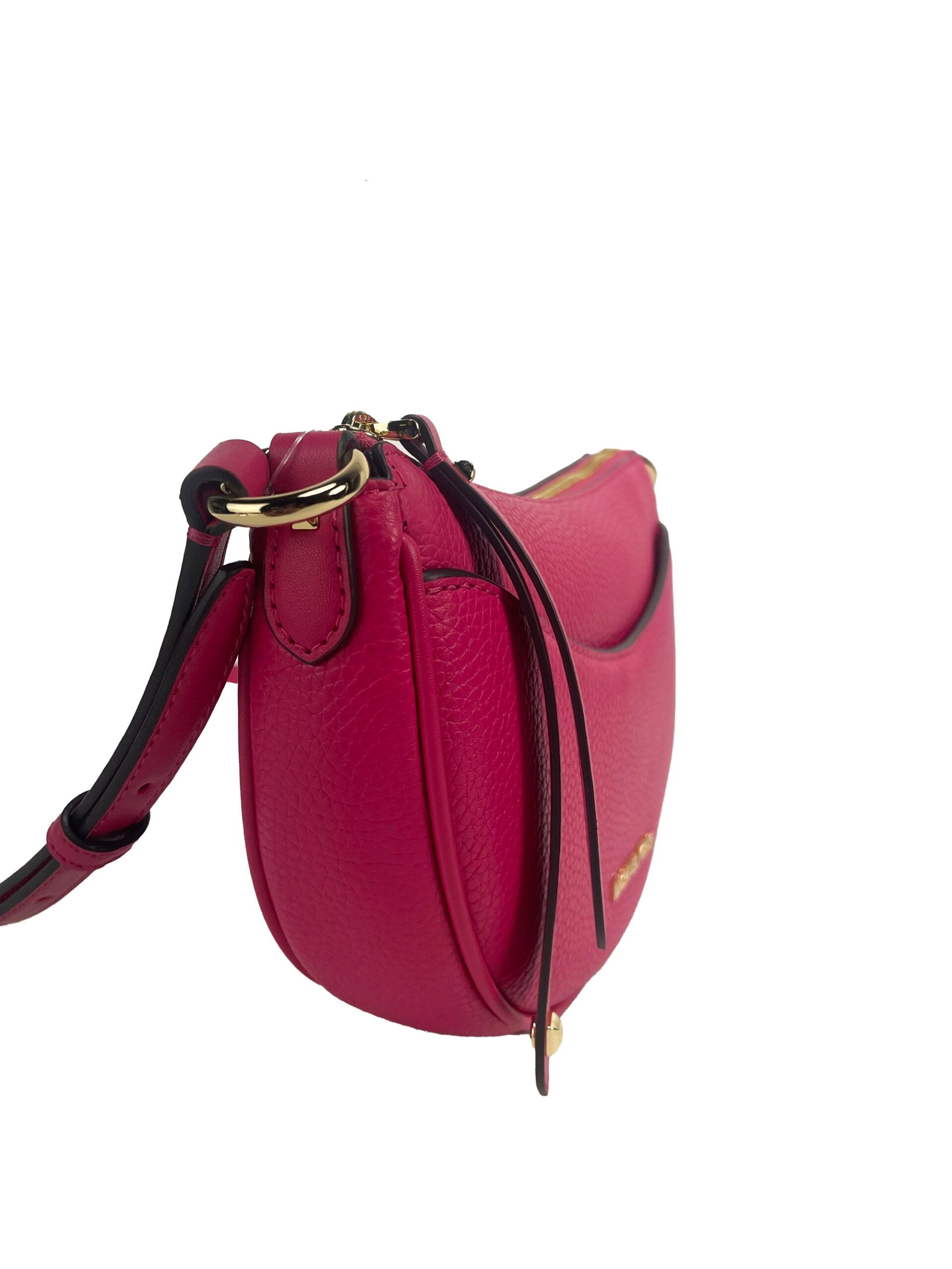Michael Kors Dover Small Pink Half Moon Crossbody Bag Purse -  Luxury Cross Body Bag for Women -  Michael Kors.