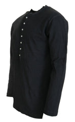Dsquared² Black Cotton Linen Long Sleeves Pullover Sweater -   -  Dsquared².