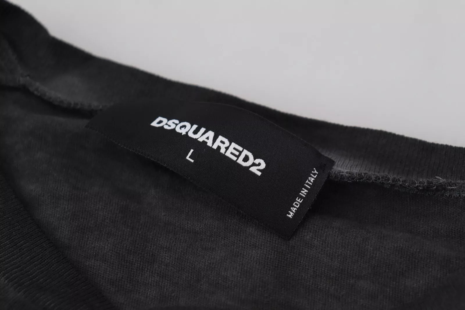 Dsquared² Black Cotton Linen Long Sleeves Pullover Sweater -   -  Dsquared².