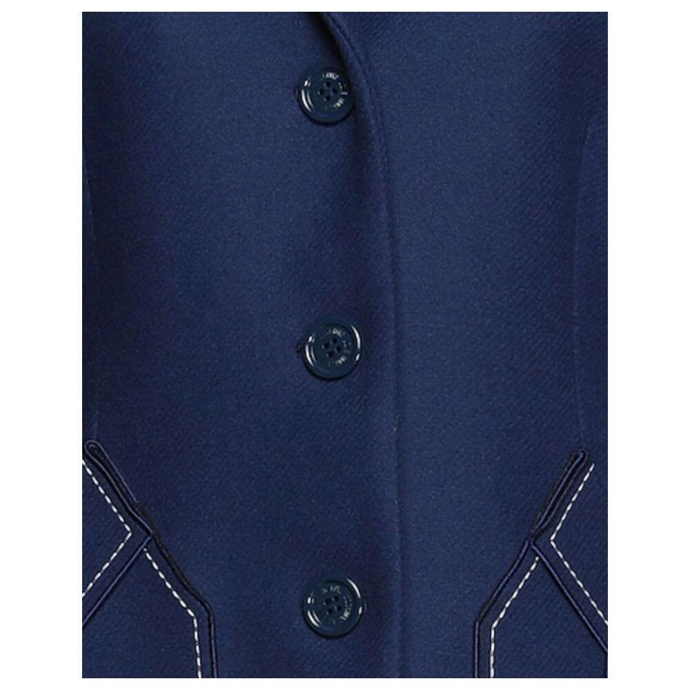 Love Moschino Blue Wool Women Coat -   -  Love Moschino.