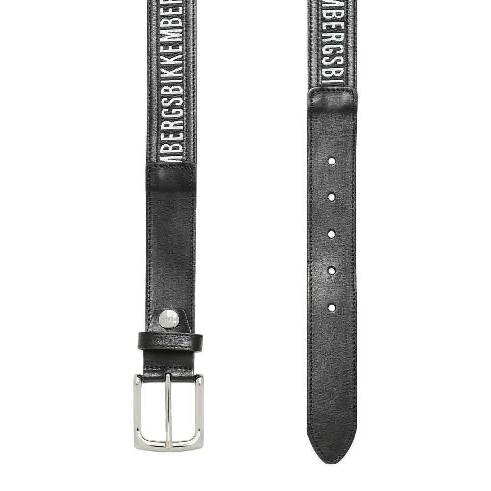 Bikkembergs Black Calfskin Men Belt -   -  Bikkembergs.