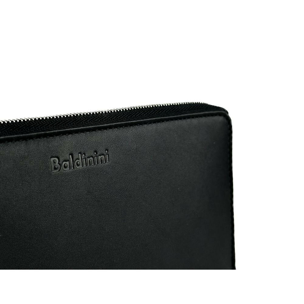 Baldinini Trend Elegant Black Leather Travel Organizer -  Leather Wallet for Men -  Baldinini Trend.