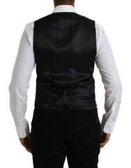Dolce & Gabbana Black Wool Formal Dress Waistcoat Vest -  Vests for Men Suits -  Dolce & Gabbana.
