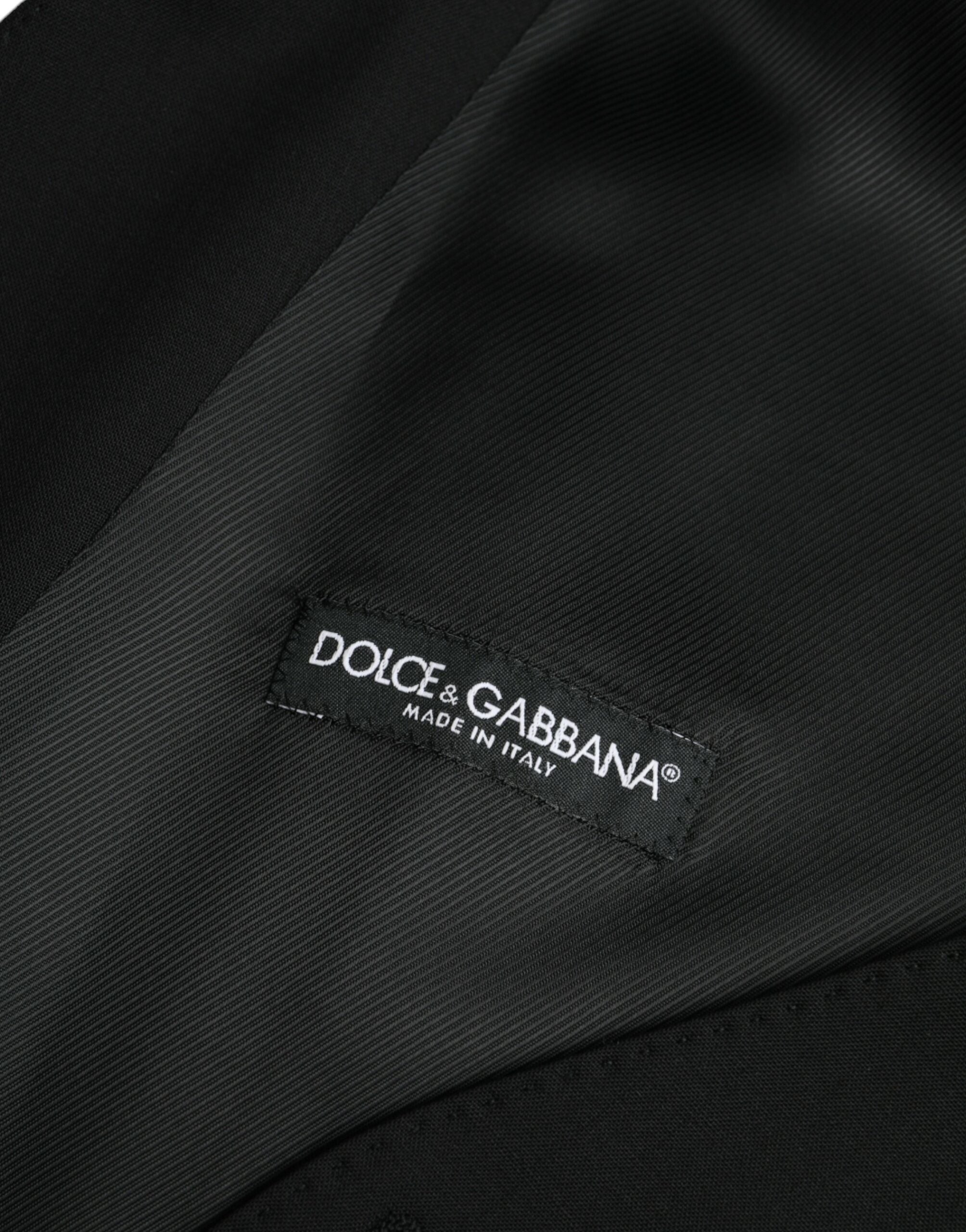 Dolce & Gabbana Black Wool Formal Dress Waistcoat Vest -  Vests for Men Suits -  Dolce & Gabbana.