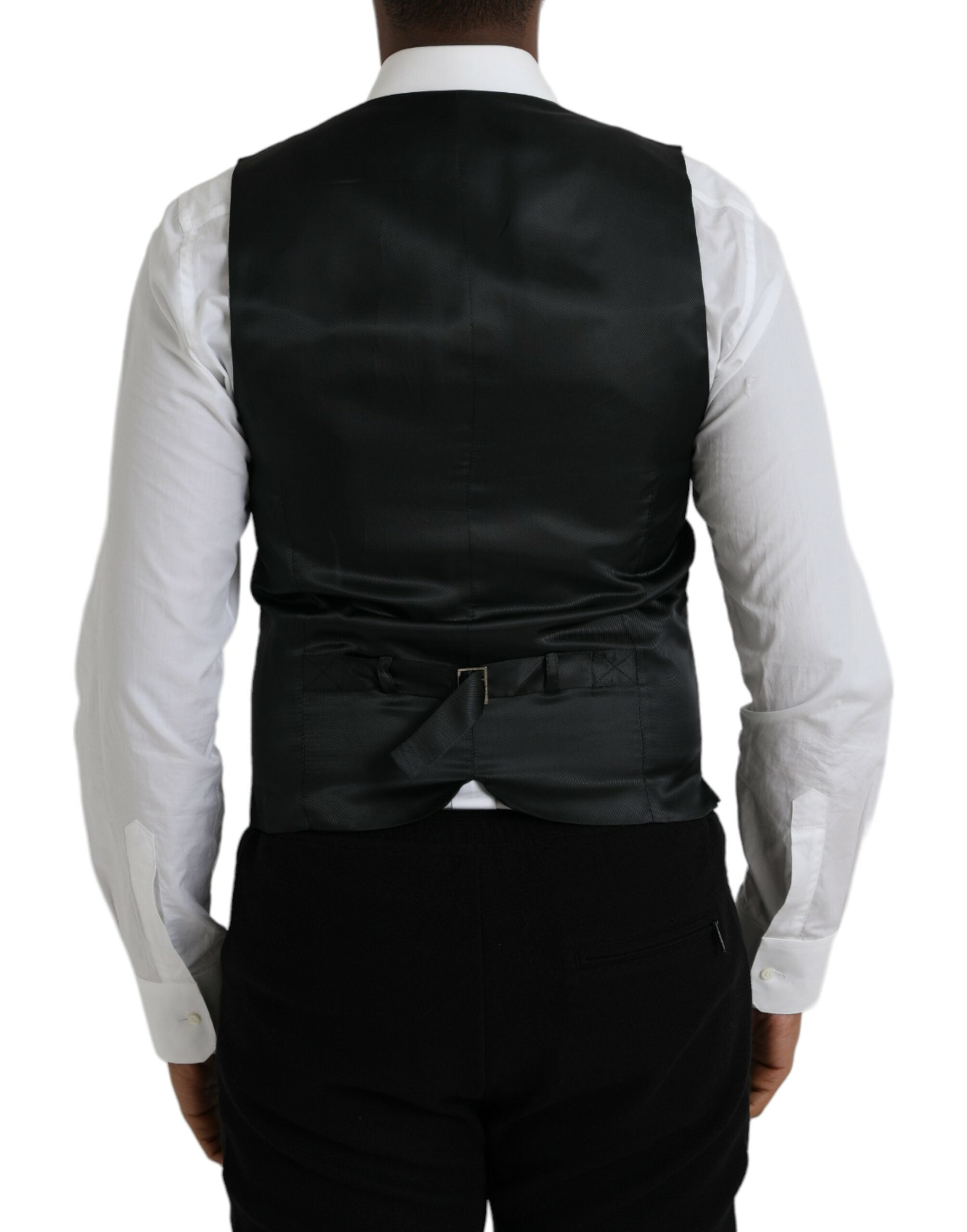 Dolce & Gabbana Gray Wool Formal Dress Waistcoat Vest -  Vests for Men Suits -  Dolce & Gabbana.