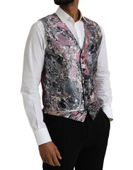 Dolce & Gabbana Multicolor Galaxy Silk Waistcoat Formal Vest -  Vests for Men Suits -  Dolce & Gabbana.