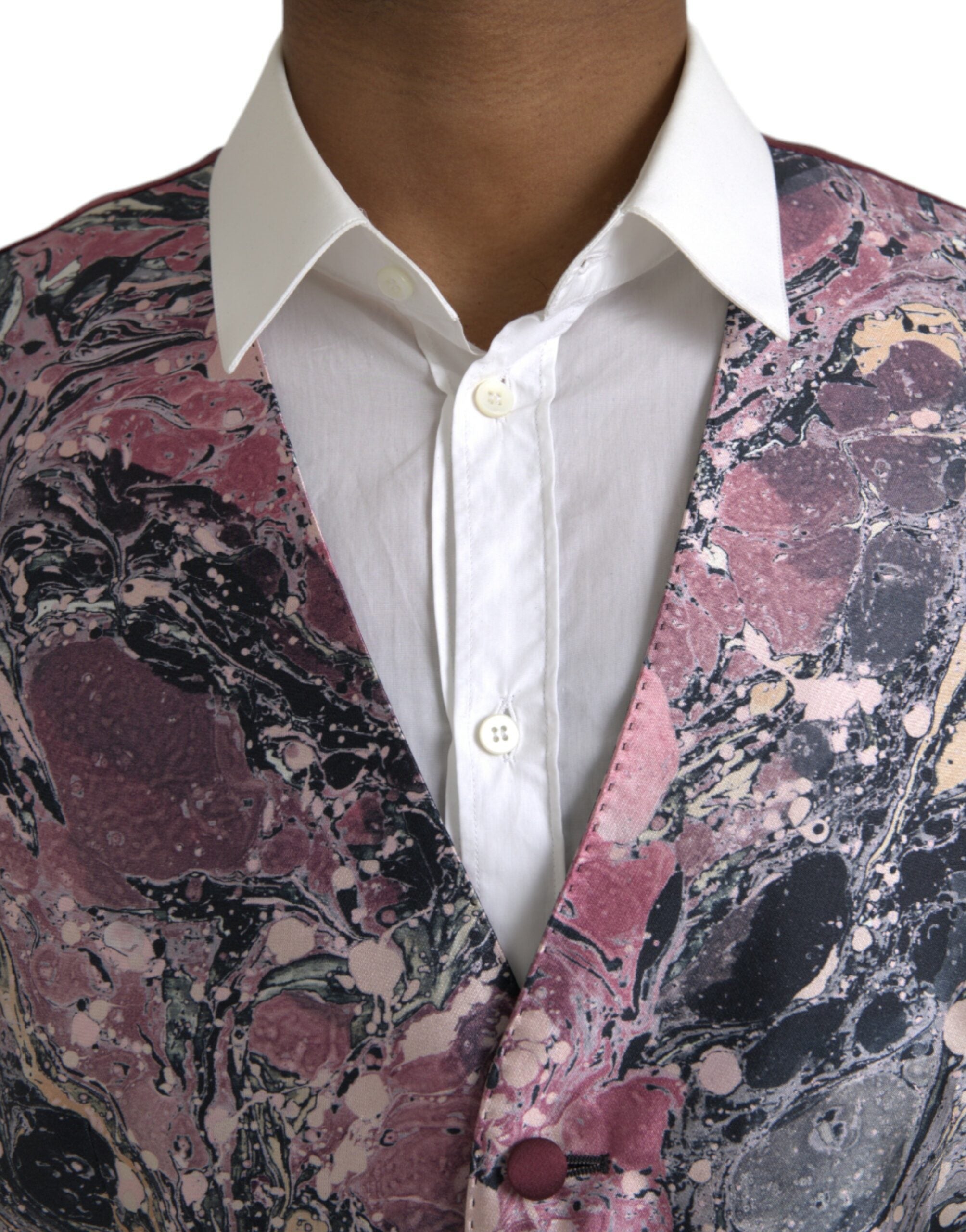 Dolce & Gabbana Multicolor Galaxy Silk Waistcoat Formal Vest -  Vests for Men Suits -  Dolce & Gabbana.