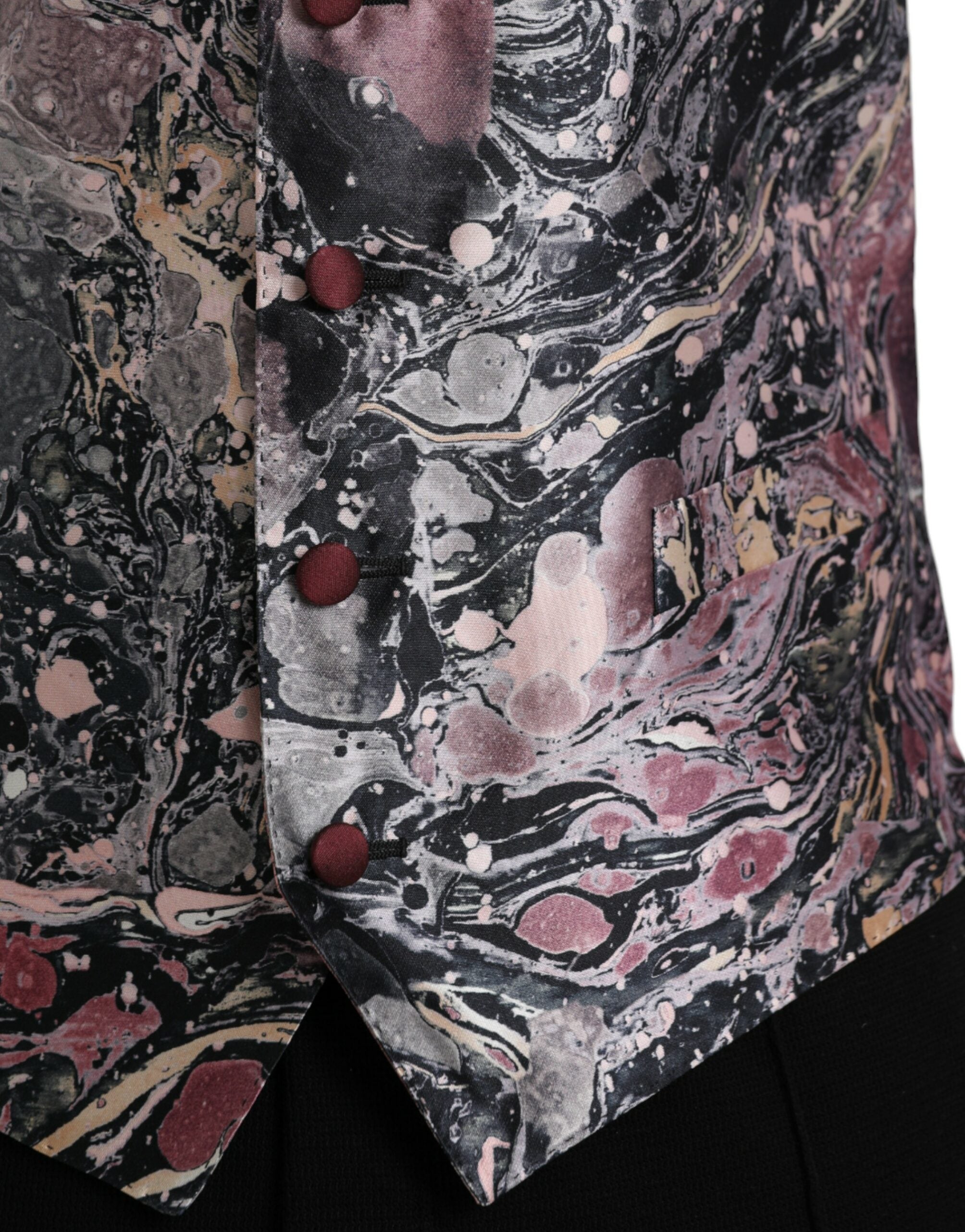Dolce & Gabbana Multicolor Galaxy Silk Waistcoat Formal Vest -  Vests for Men Suits -  Dolce & Gabbana.
