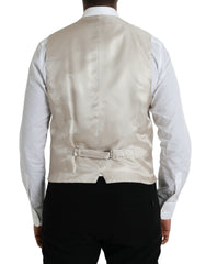 Dolce & Gabbana Off White Cotton Waistcoat Dress Formal Vest -  Vests for Men Suits -  Dolce & Gabbana.