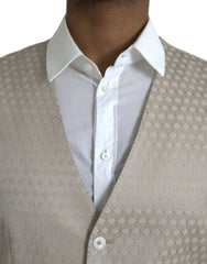 Dolce & Gabbana Off White Cotton Waistcoat Dress Formal Vest -  Vests for Men Suits -  Dolce & Gabbana.