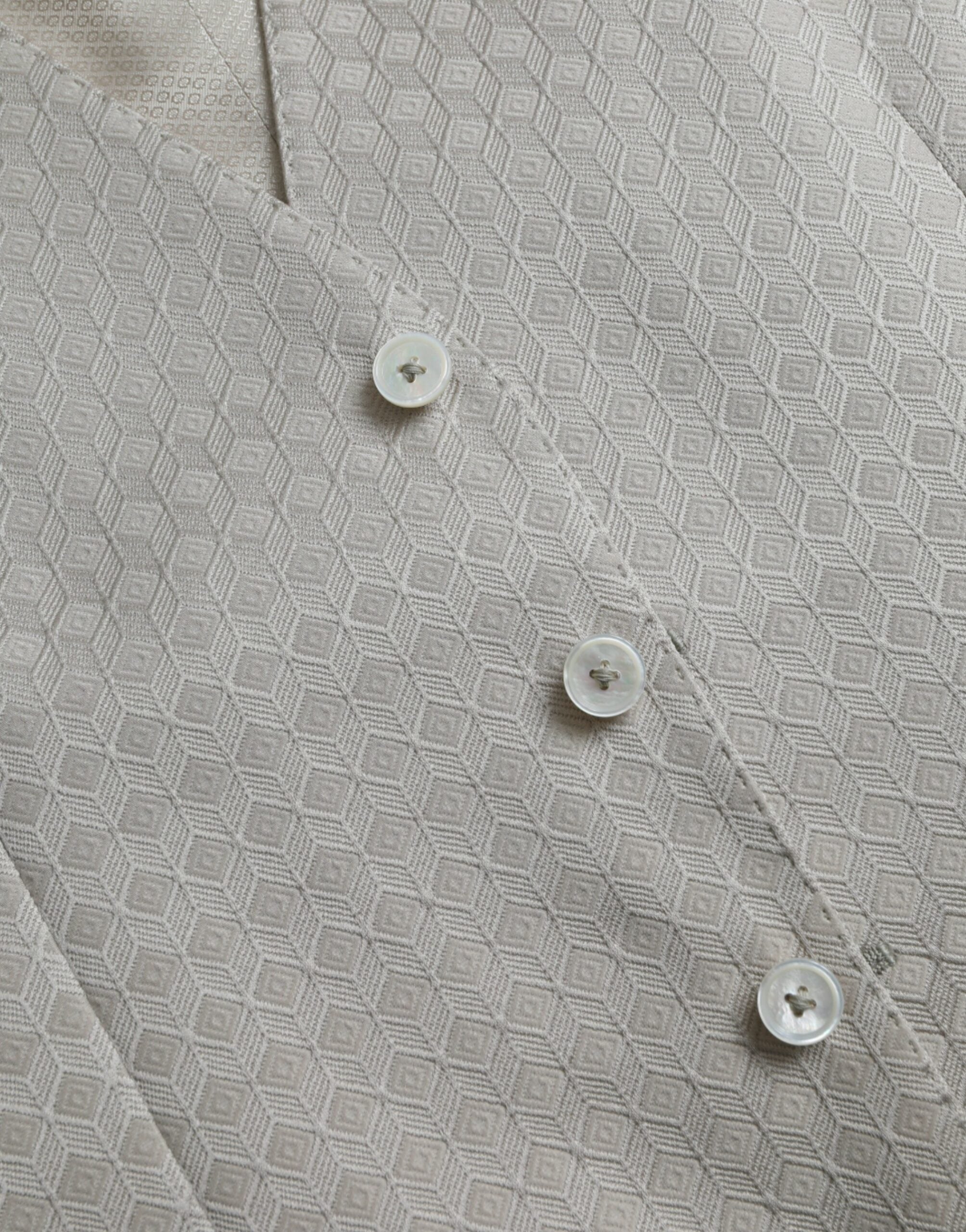 Dolce & Gabbana Off White Cotton Waistcoat Dress Formal Vest -  Vests for Men Suits -  Dolce & Gabbana.
