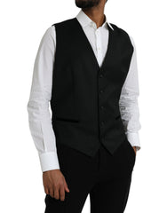 Dolce & Gabbana Black Silk Waistcoat Dress Formal Vest -  Vests for Men Suits -  Dolce & Gabbana.