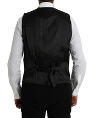 Dolce & Gabbana Black Silk Waistcoat Dress Formal Vest -  Vests for Men Suits -  Dolce & Gabbana.