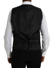 Dolce & Gabbana Black Wool Waistcoat Dress Formal Vest -  Vests for Men Suits -  Dolce & Gabbana.