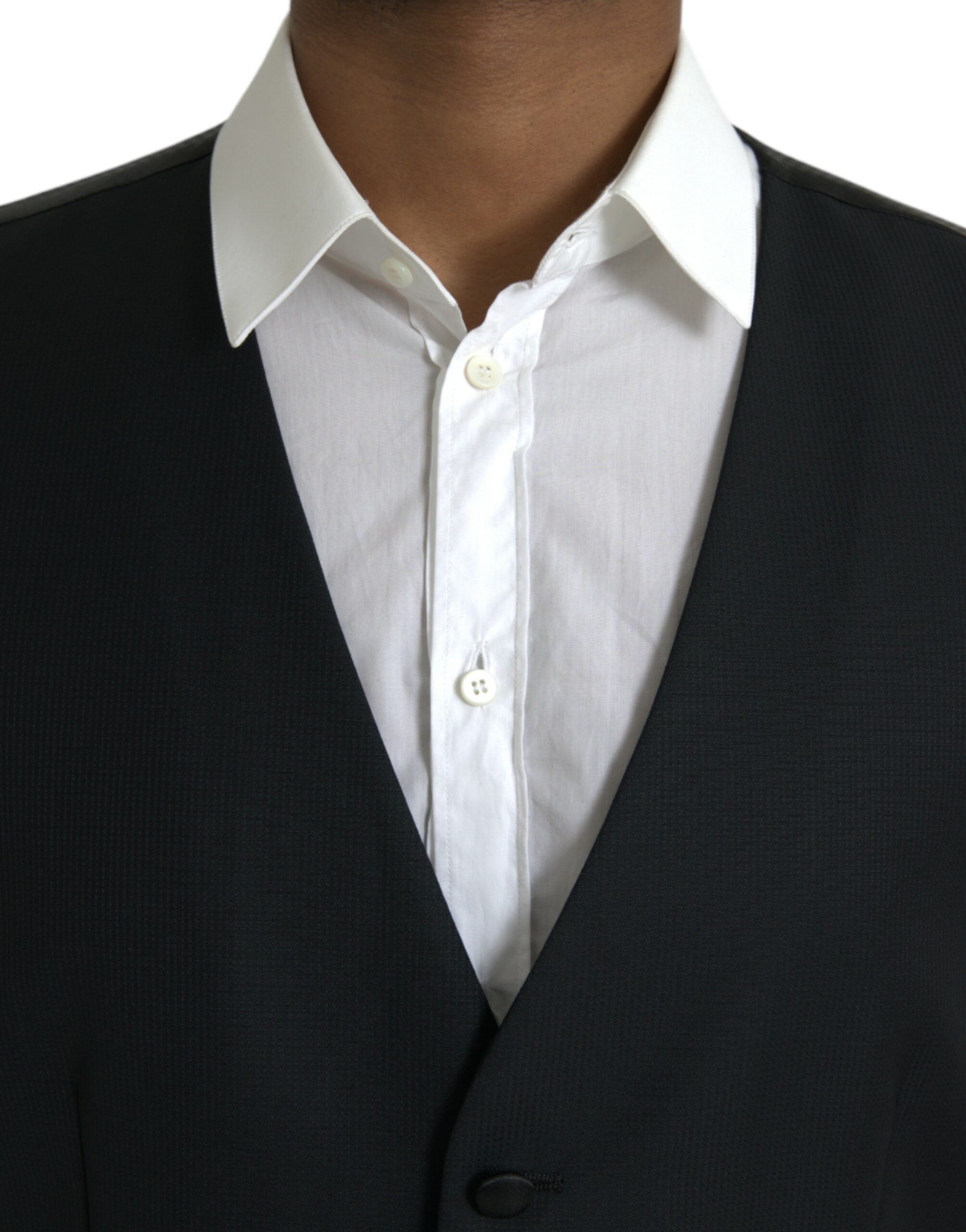 Dolce & Gabbana Black Wool Waistcoat Dress Formal Vest -  Vests for Men Suits -  Dolce & Gabbana.