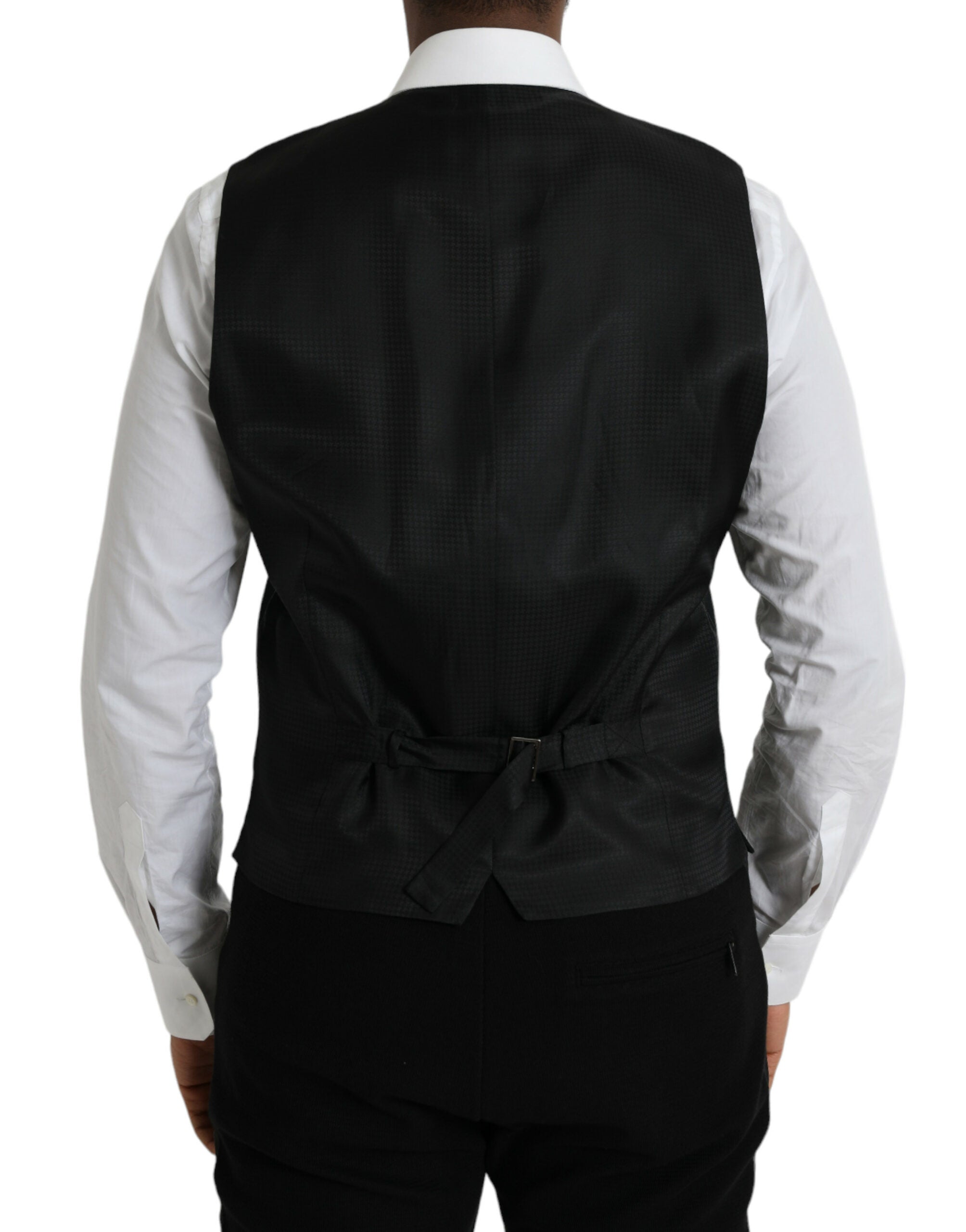 Dolce & Gabbana Black Wool Waistcoat Dress Formal Vest -  Vests for Men Suits -  Dolce & Gabbana.