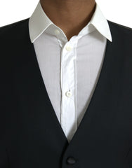 Dolce & Gabbana Black Wool Waistcoat Dress Formal Vest -  Vests for Men Suits -  Dolce & Gabbana.