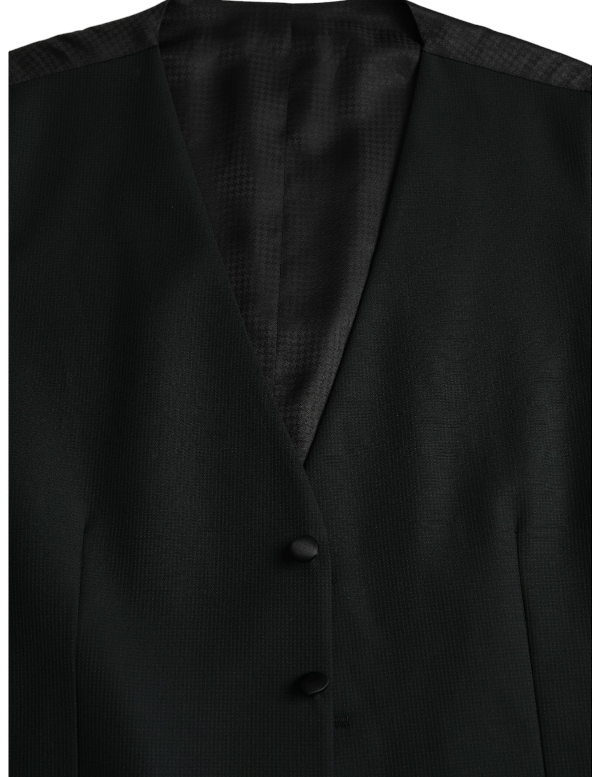 Dolce & Gabbana Black Wool Waistcoat Dress Formal Vest -  Vests for Men Suits -  Dolce & Gabbana.