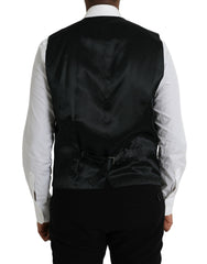 Dolce & Gabbana Black Wool Waistcoat Dress Formal Vest -  Vests for Men Suits -  Dolce & Gabbana.