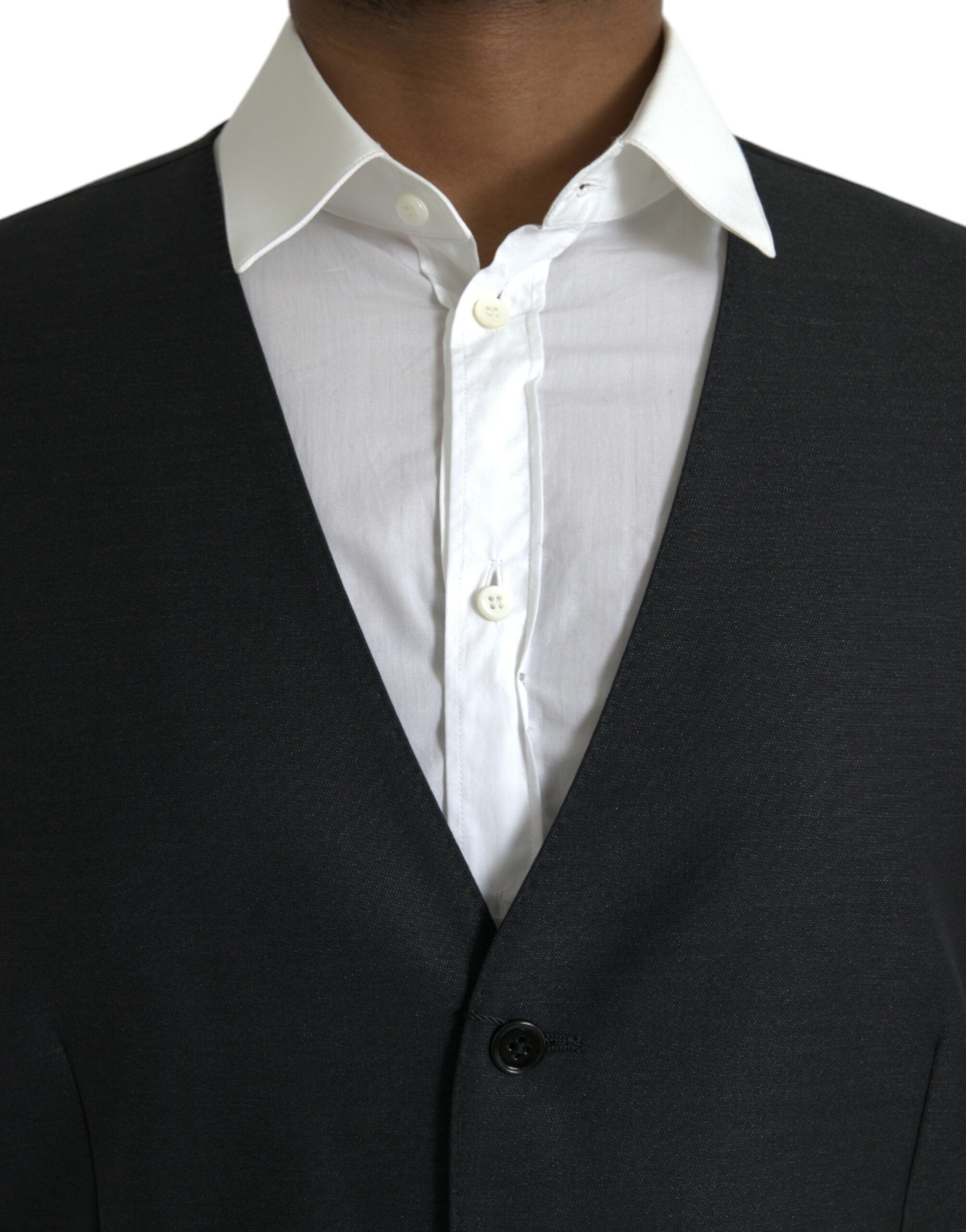 Dolce & Gabbana Black Wool Waistcoat Dress Formal Vest -  Vests for Men Suits -  Dolce & Gabbana.