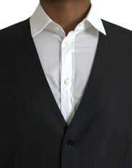 Dolce & Gabbana Black Wool Waistcoat Dress Formal Vest -  Vests for Men Suits -  Dolce & Gabbana.
