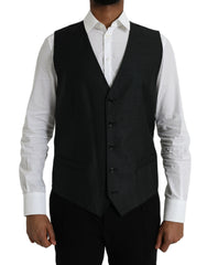 Dolce & Gabbana Black Wool Waistcoat Dress Formal Vest -  Vests for Men Suits -  Dolce & Gabbana.