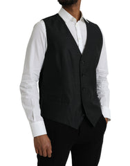 Dolce & Gabbana Black Wool Waistcoat Dress Formal Vest -  Vests for Men Suits -  Dolce & Gabbana.