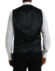 Dolce & Gabbana Black Wool Waistcoat Dress Formal Vest -  Vests for Men Suits -  Dolce & Gabbana.