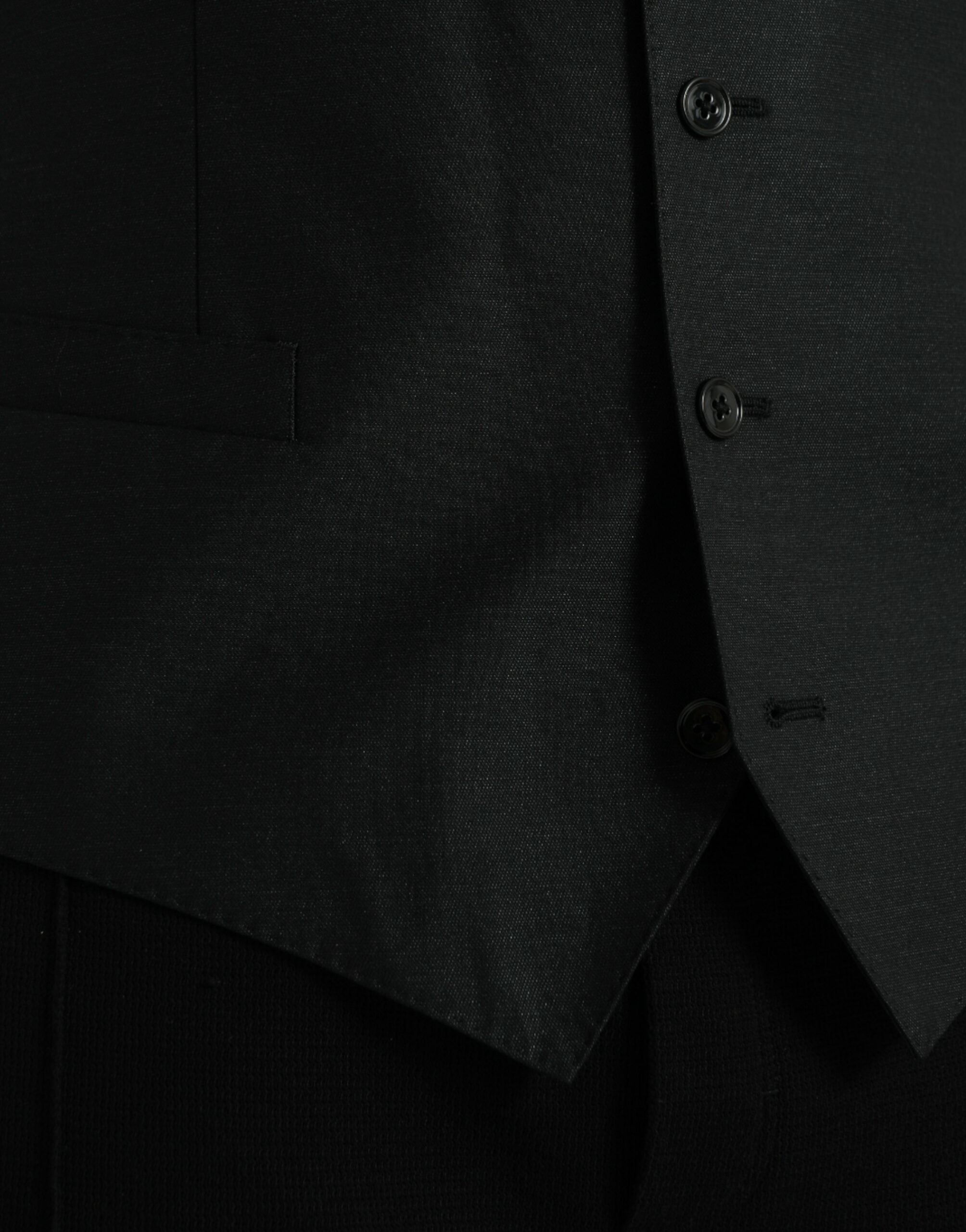 Dolce & Gabbana Black Wool Waistcoat Dress Formal Vest -  Vests for Men Suits -  Dolce & Gabbana.