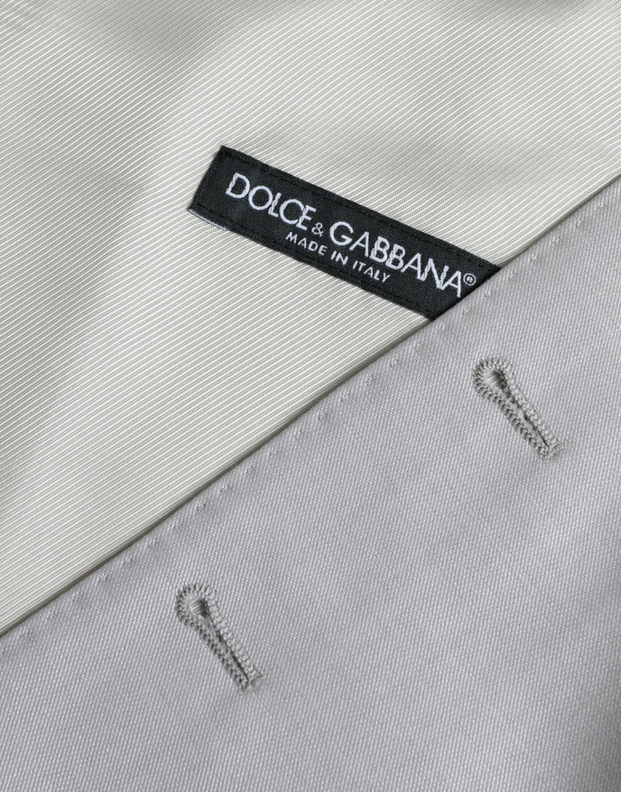 Dolce & Gabbana Light Gray Wool Formal Dress Waistcoat Vest -  Vests for Men Suits -  Dolce & Gabbana.