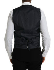 Dolce & Gabbana Black Wool Waistcoat Dress Formal Vest -  Vests for Men Suits -  Dolce & Gabbana.